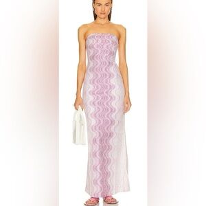 Missoni Long Dress in Tonal Pink